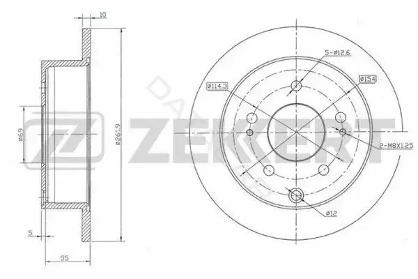 Тормозные диски ZEKKERT BS-5825
