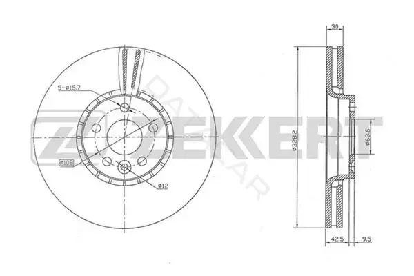 Тормозные диски ZEKKERT BS-5832