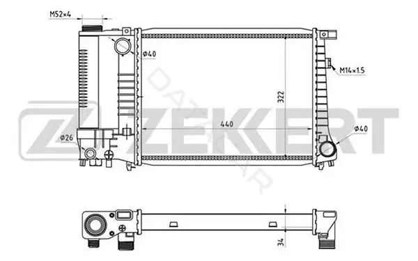 Радиатор охлаждения ZEKKERT MK-1001