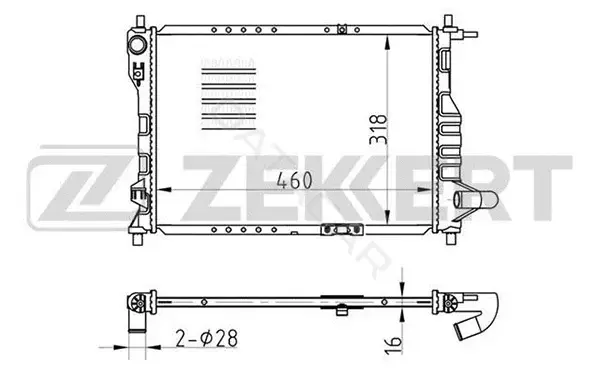 Радиатор охлаждения ZEKKERT MK-1007