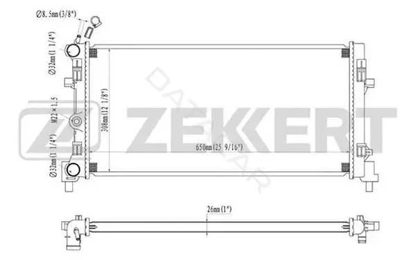 Радиатор охлаждения ZEKKERT MK-1009