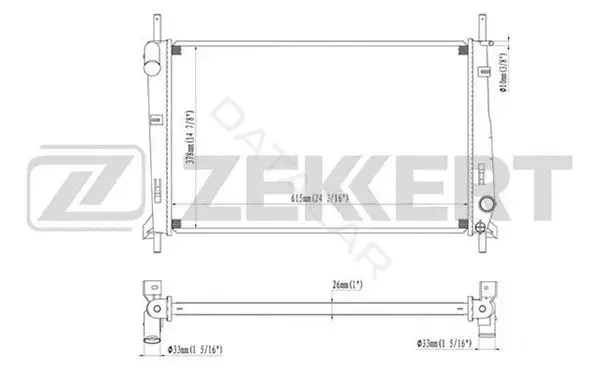 Радиатор охлаждения ZEKKERT MK-1022