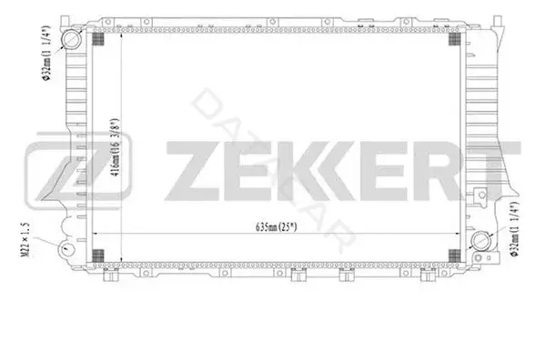 Радиатор охлаждения ZEKKERT MK-1025