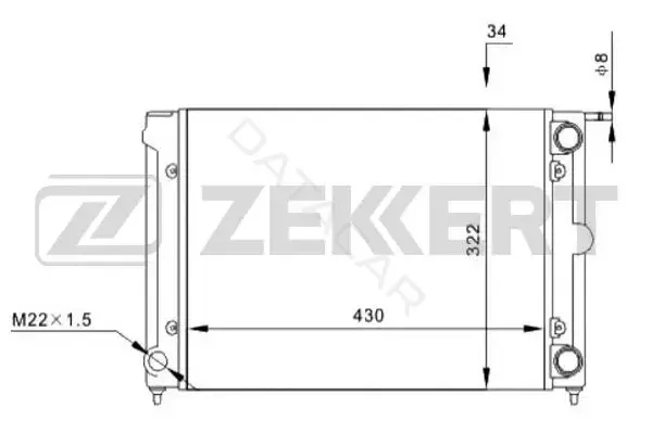 Радиатор охлаждения ZEKKERT MK-1029