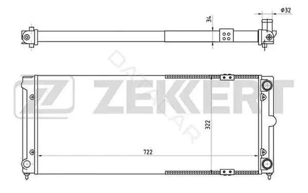 Радиатор охлаждения ZEKKERT MK-1031