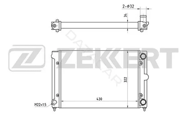 Радиатор охлаждения ZEKKERT MK-1032