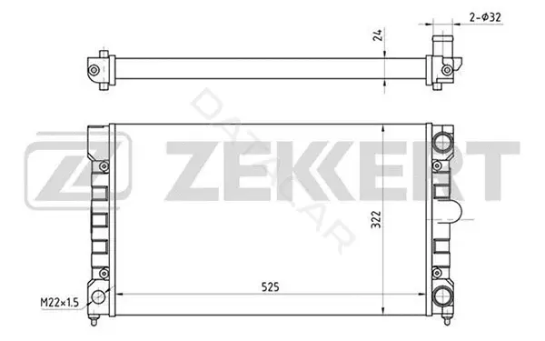 Радиатор охлаждения ZEKKERT MK-1033
