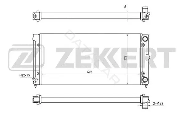 Радиатор охлаждения ZEKKERT MK-1034