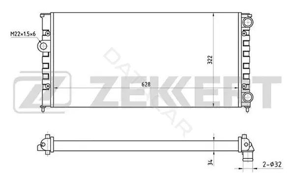 Радиатор охлаждения ZEKKERT MK-1036