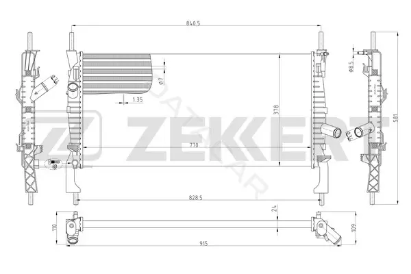 Радиатор охлаждения ZEKKERT MK-1040
