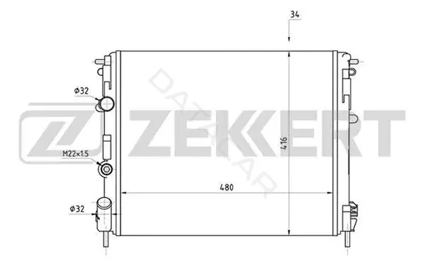 Радиатор охлаждения ZEKKERT MK-1042