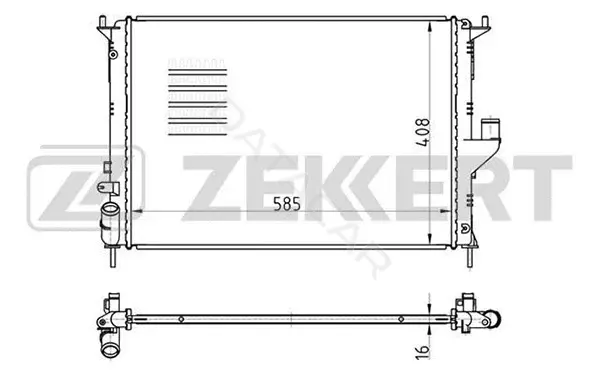 Радиатор охлаждения ZEKKERT MK-1051