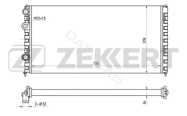 Радиатор охлаждения ZEKKERT MK-1052