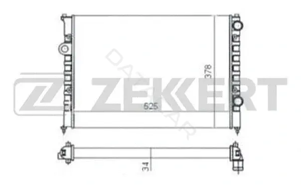 Радиатор охлаждения ZEKKERT MK-1053