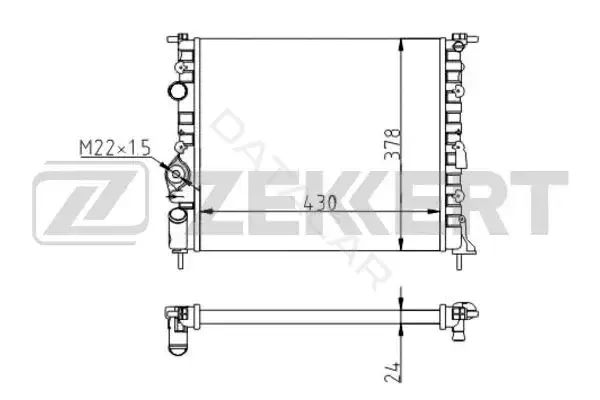 Радиатор охлаждения ZEKKERT MK-1058