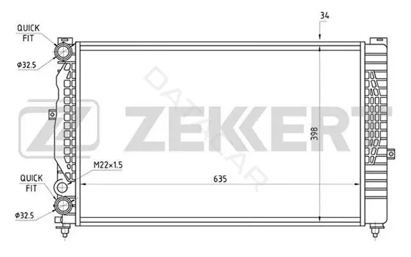 Радиатор охлаждения ZEKKERT MK-1065