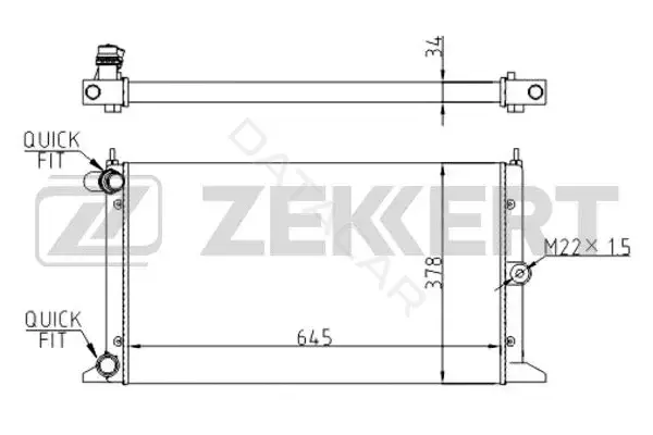 Радиатор охлаждения ZEKKERT MK-1068
