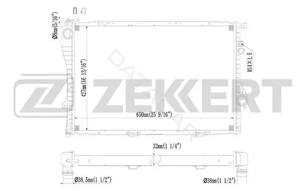 Радиатор охлаждения ZEKKERT MK-1071