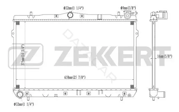 Радиатор охлаждения ZEKKERT MK-1080