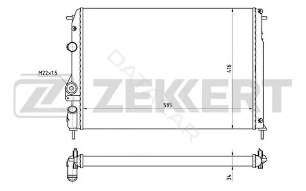 Радиатор охлаждения ZEKKERT MK-1082
