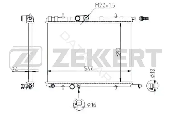 Радиатор охлаждения ZEKKERT MK-1086
