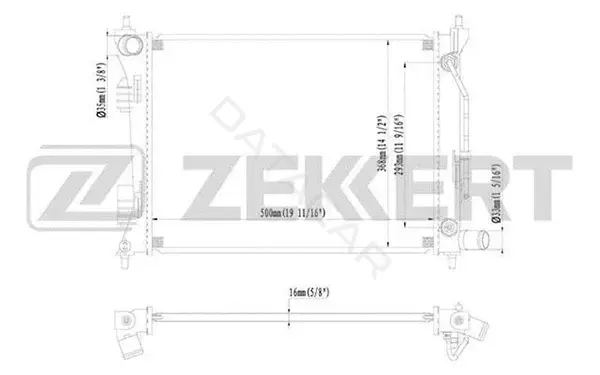 Радиатор охлаждения ZEKKERT MK-1095