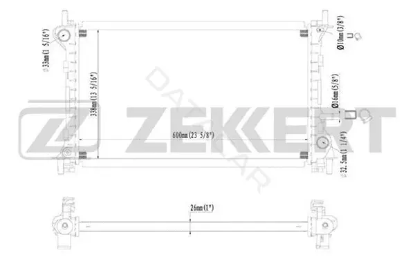 Радиатор охлаждения ZEKKERT MK-1122