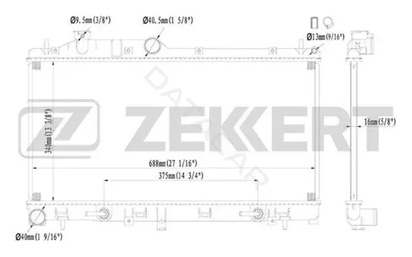 Радиатор охлаждения ZEKKERT MK-1124
