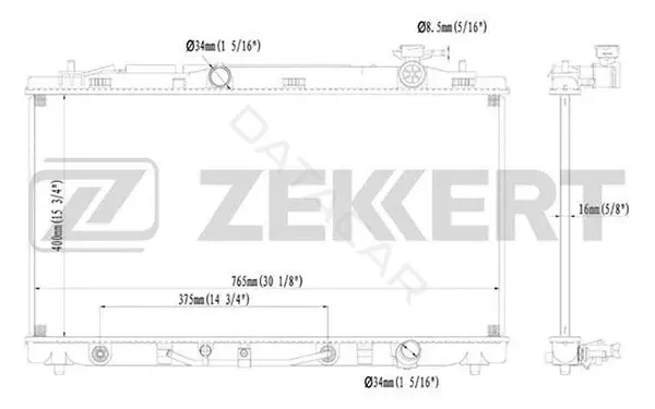 Радиатор охлаждения ZEKKERT MK-1130