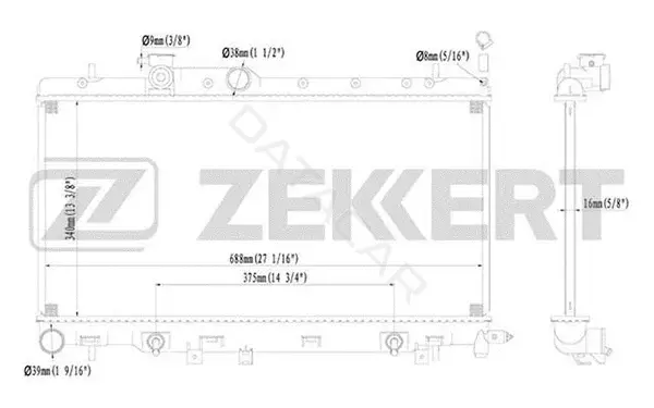 Радиатор охлаждения ZEKKERT MK-1135