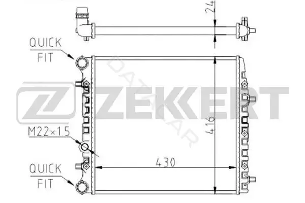 Радиатор охлаждения ZEKKERT MK-1139