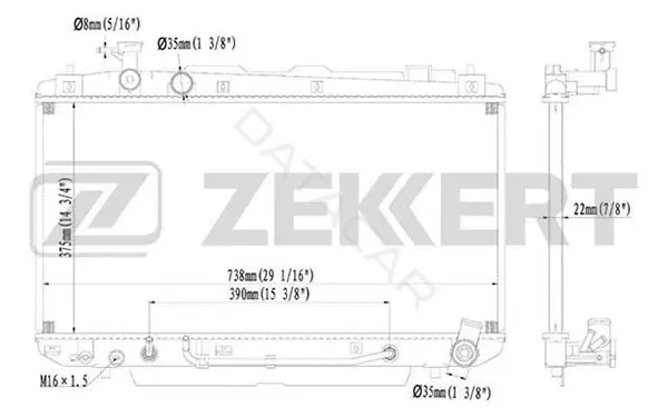 Радиатор охлаждения ZEKKERT MK-1150