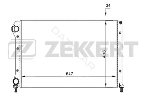 Радиатор охлаждения ZEKKERT MK-1160