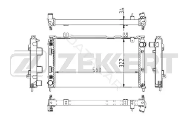 Радиатор охлаждения ZEKKERT MK-1163