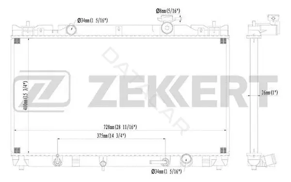 Радиатор охлаждения ZEKKERT MK-1164