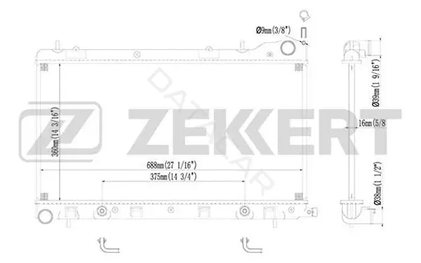 Радиатор охлаждения ZEKKERT MK-1178