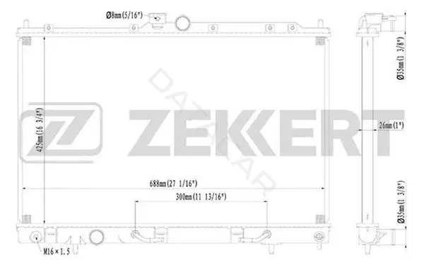 Радиатор охлаждения ZEKKERT MK-1183