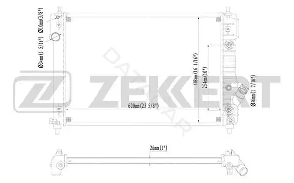 Радиатор охлаждения ZEKKERT MK-1206