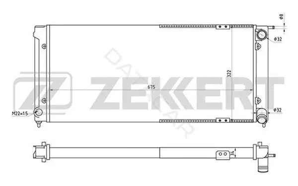 Радиатор охлаждения ZEKKERT MK-1212