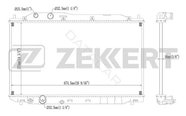 Радиатор охлаждения ZEKKERT MK-1213