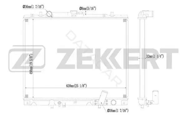Радиатор охлаждения ZEKKERT MK-1218