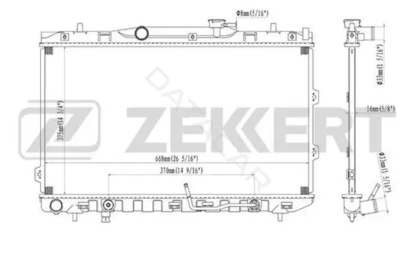 Радиатор охлаждения ZEKKERT MK-1226