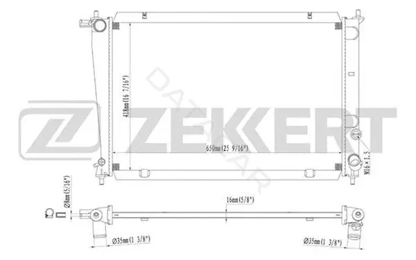 Радиатор охлаждения ZEKKERT MK-1227