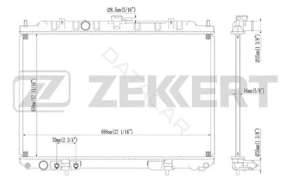 Радиатор охлаждения ZEKKERT MK-1228