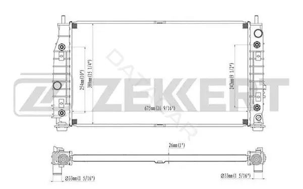 Радиатор охлаждения ZEKKERT MK-1233