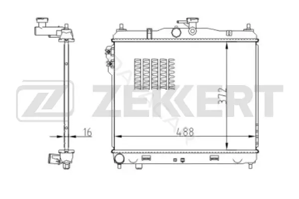 Радиатор охлаждения ZEKKERT MK-1245