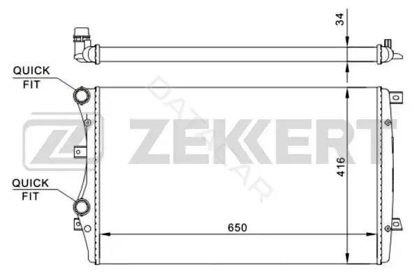 Радиатор охлаждения ZEKKERT MK-1246