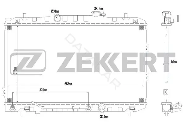 Радиатор охлаждения ZEKKERT MK-1275