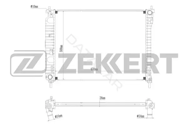 Радиатор охлаждения ZEKKERT MK-1277