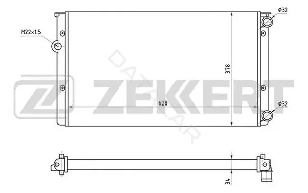 Радиатор охлаждения ZEKKERT MK-1281
